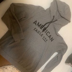 Grey American Eagle Hoodie - Mens XL